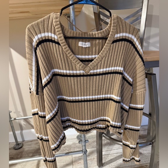 La Hearts Sweaters - LA Hearts Cropped V Neck Sweater